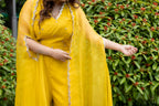 Close-up fabric view of Reet Sharara Set .