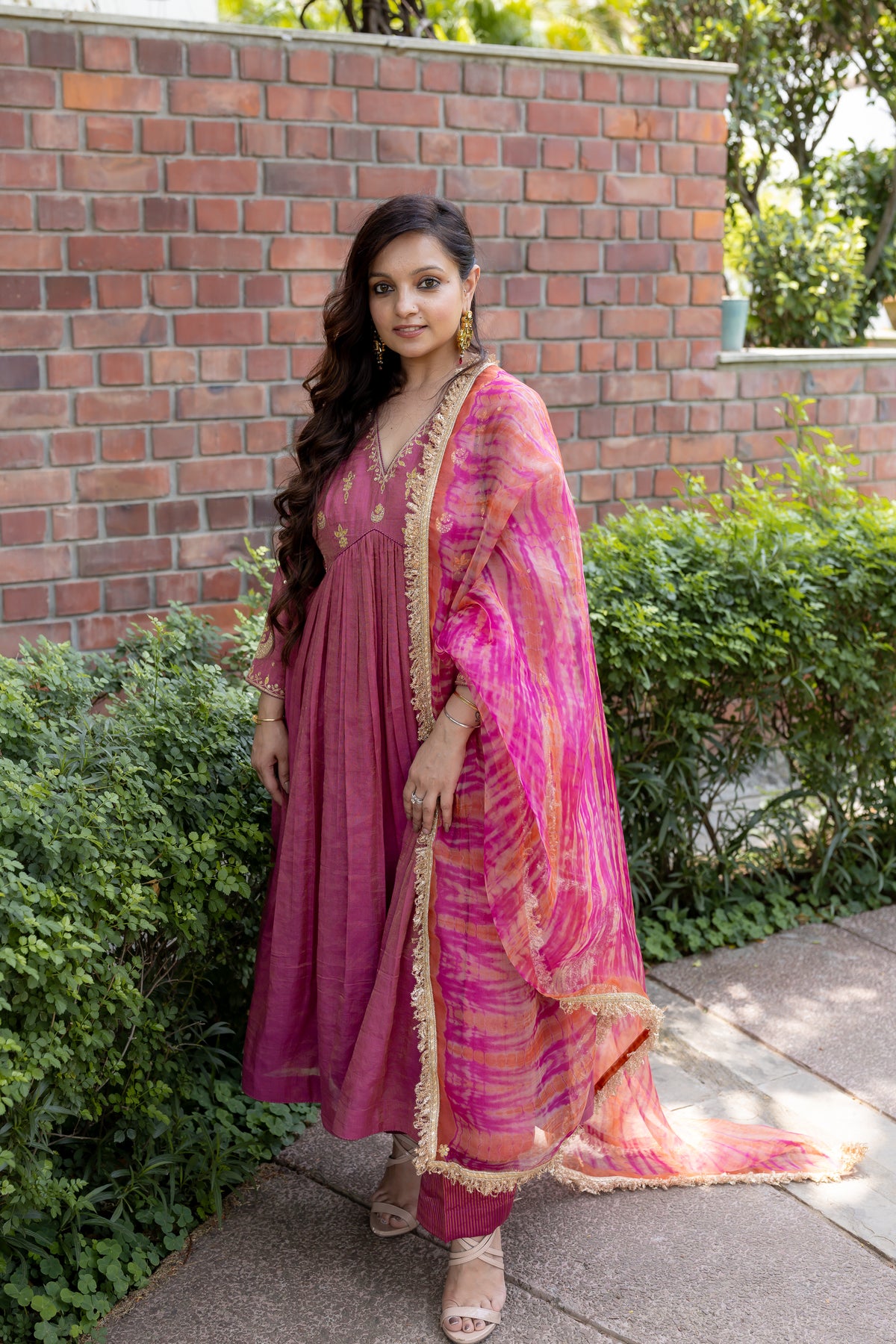 Front View of Ziya Anarkali Kurta Set.