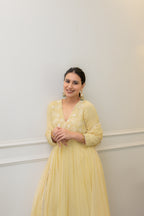 Front view of Geet Sunshine Anarkali Set.