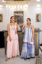 Front view of Reet Coord set available in blue and pink color.