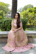 Front View of Saira Blush Lehenga Set.