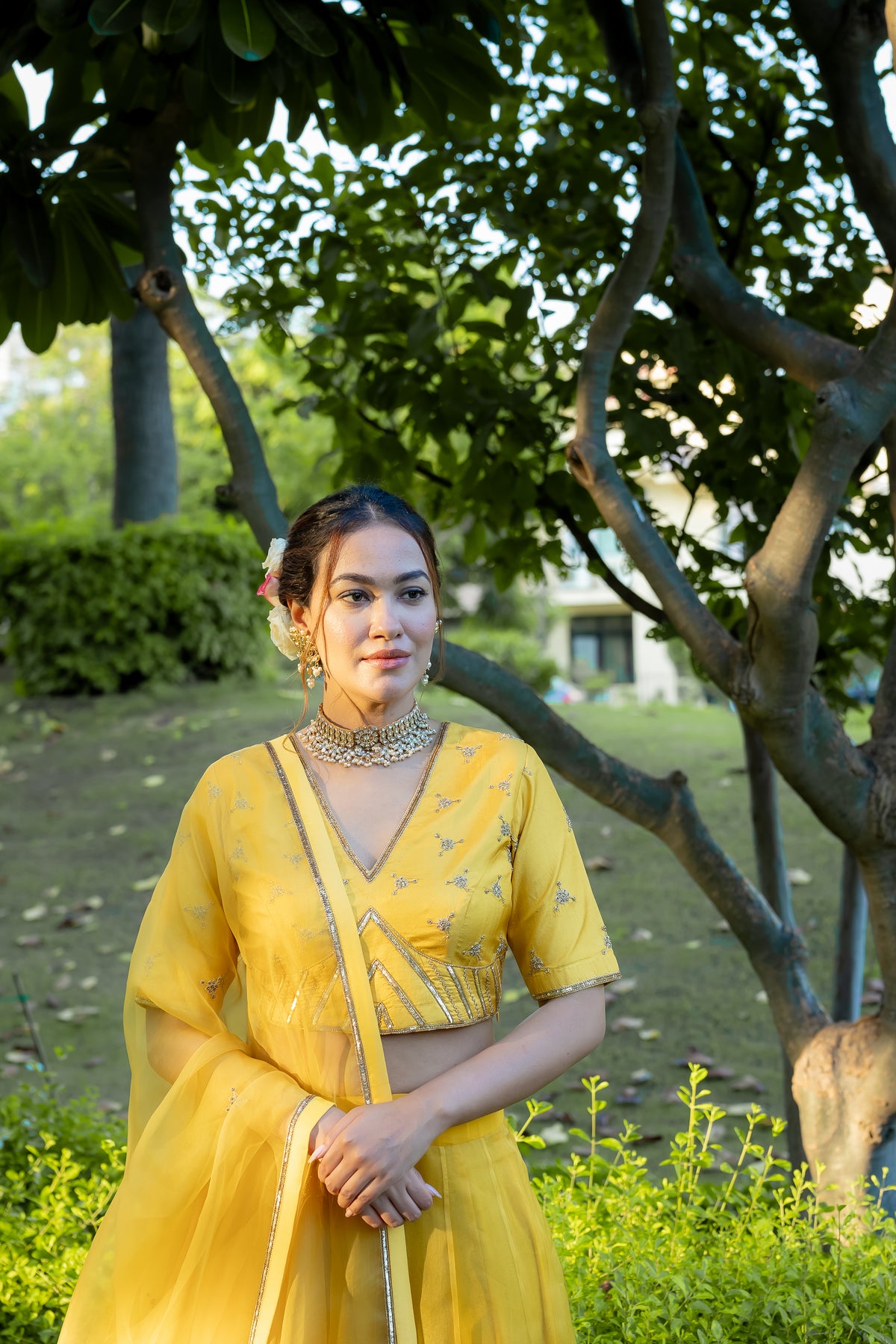 Kesar Aangan Lehenga Set
