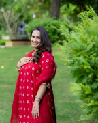 Ruby Bandhani Suit Set