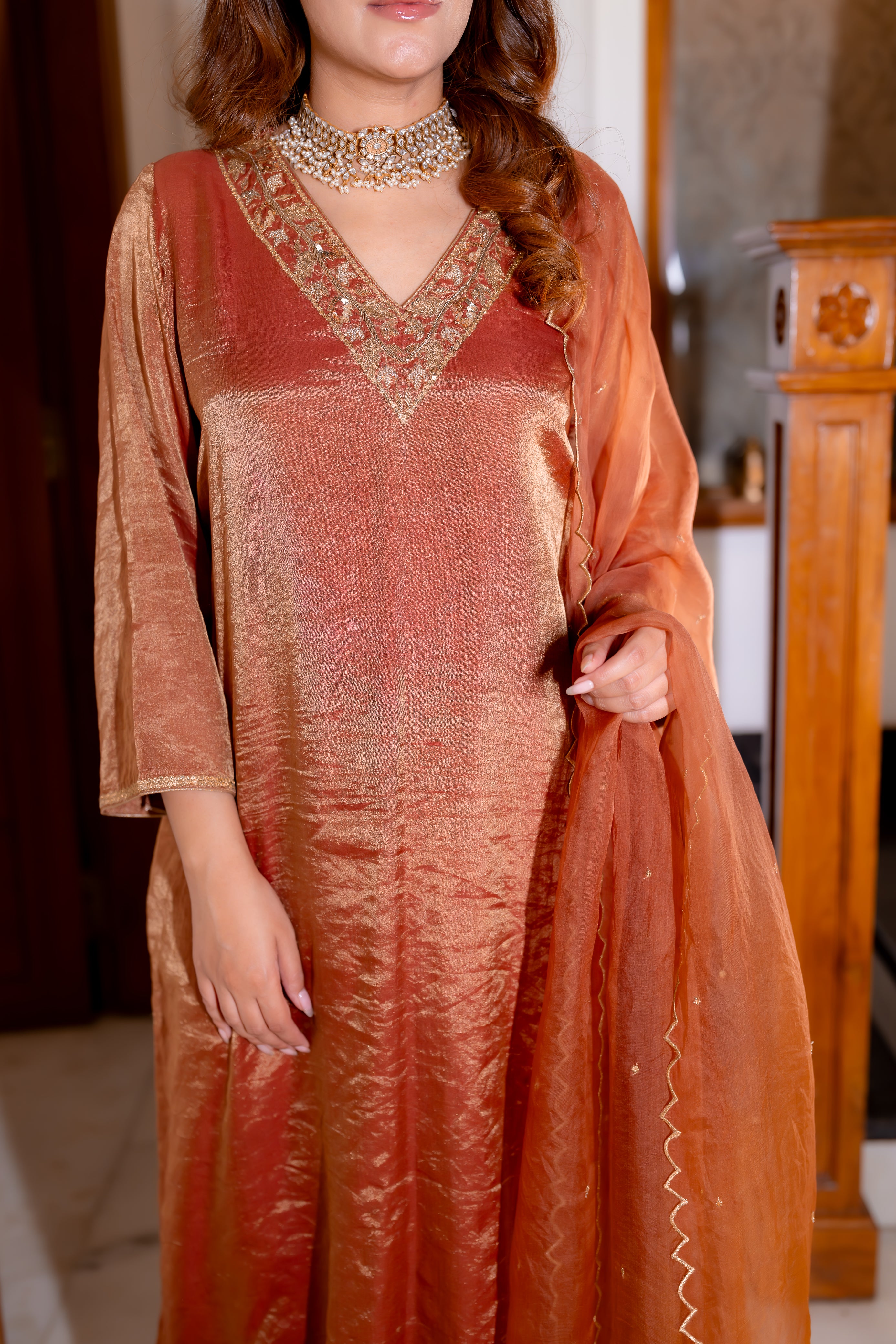 Tamra Noor Organza Kurta Set
