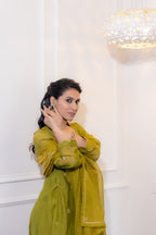 “Saaz” Olive Festive Suit Set