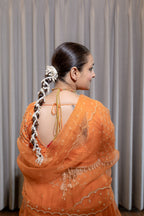 Back view of Aabha Festive Lehenga.