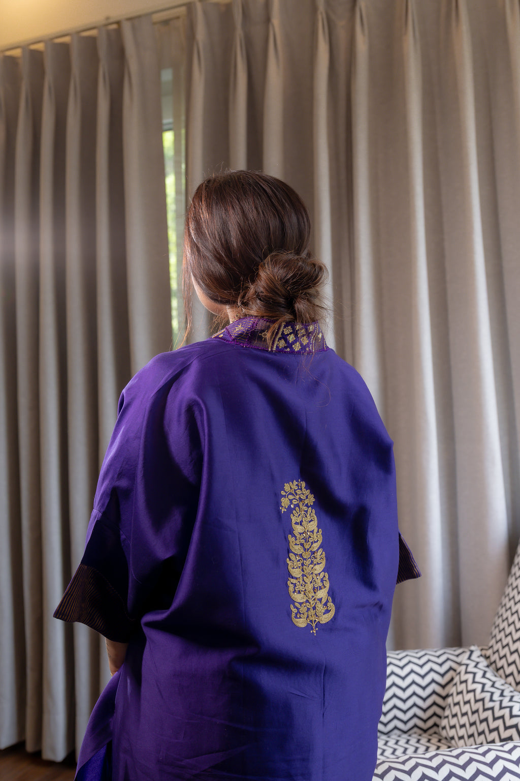 back view of Zehra Reet Kurta Set.