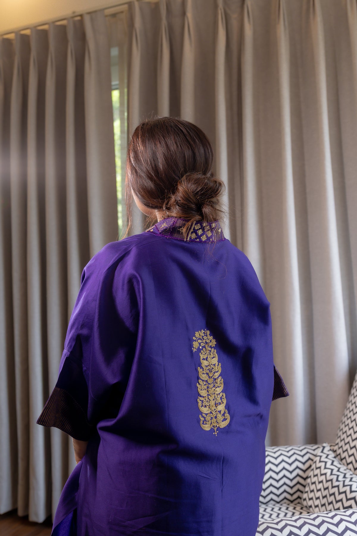 back view of Zehra Reet Kurta Set.