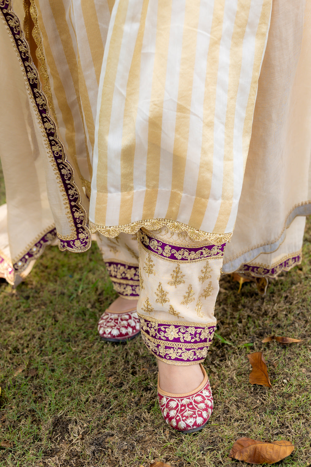 Bottom focus view of Afreen Suit set.