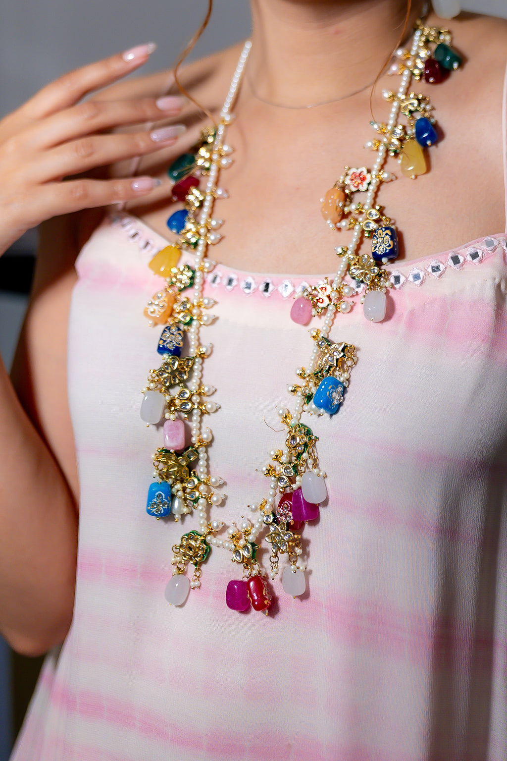 close-up view of Reet Blush Coord set.