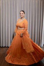 Full view of Aabha Festive Lehenga.