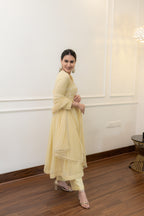 Side View of Geet Sunshine Anarkali Set.