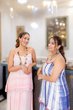 Side view of Reet Coord set available in blue and pink color.